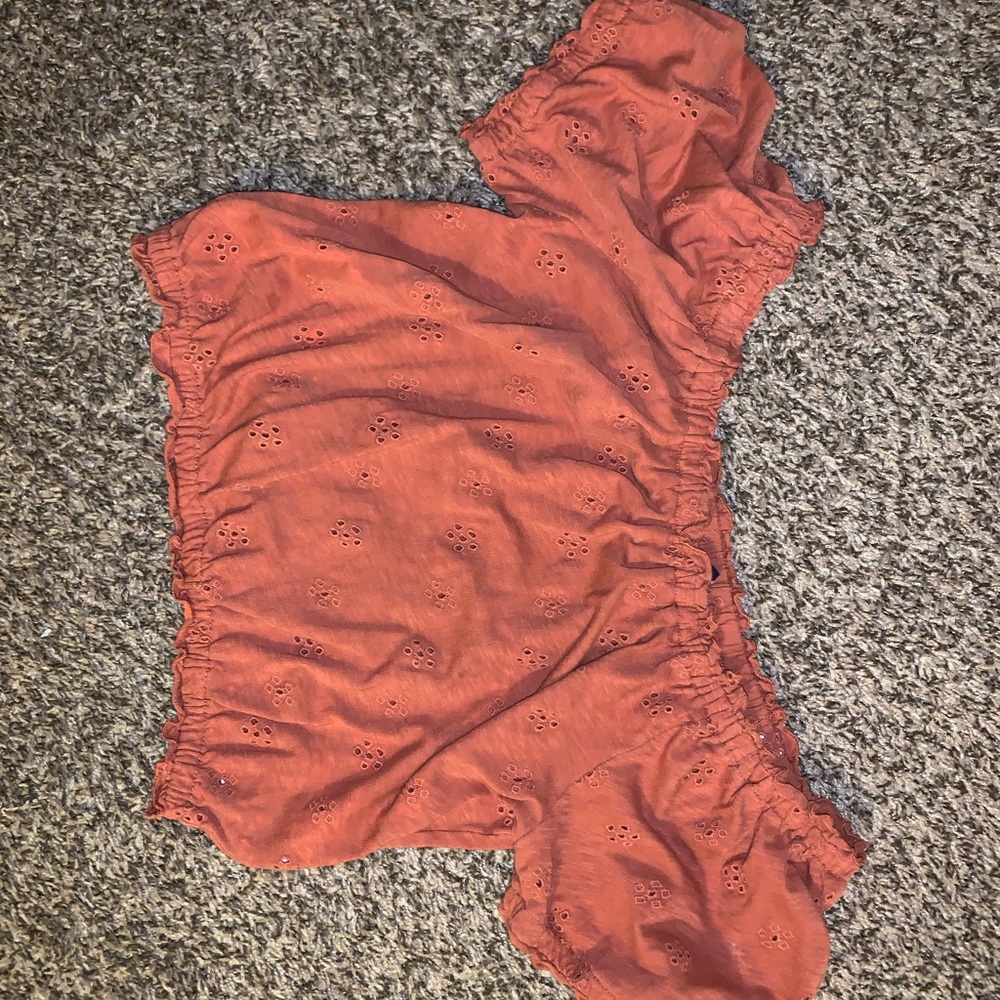 American Eagle Ruffled Crop Top